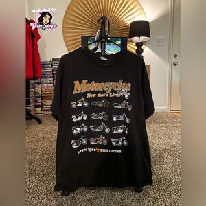 Vintage Y2K Motorcycles Graphic T-Shirt